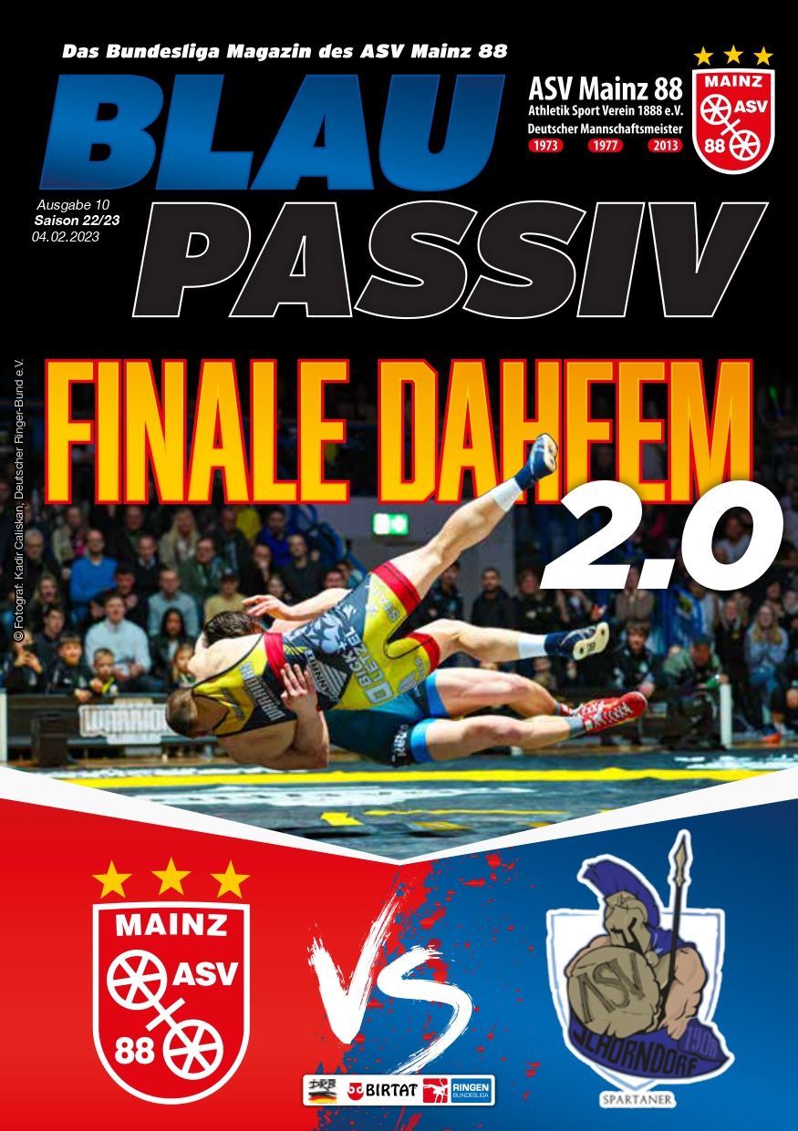 Titelseite: 04.02.2023 ASV Mainz 88 - ASV Schorndorf