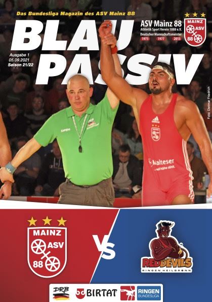 Titelseite: 05.09.2021 ASV Mainz 88 - Red Devils Heilbronn