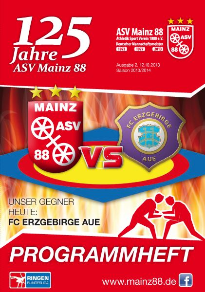 Titelseite: 12.10.2013 ASV Mainz 88 - FC Erzgebirge Aue