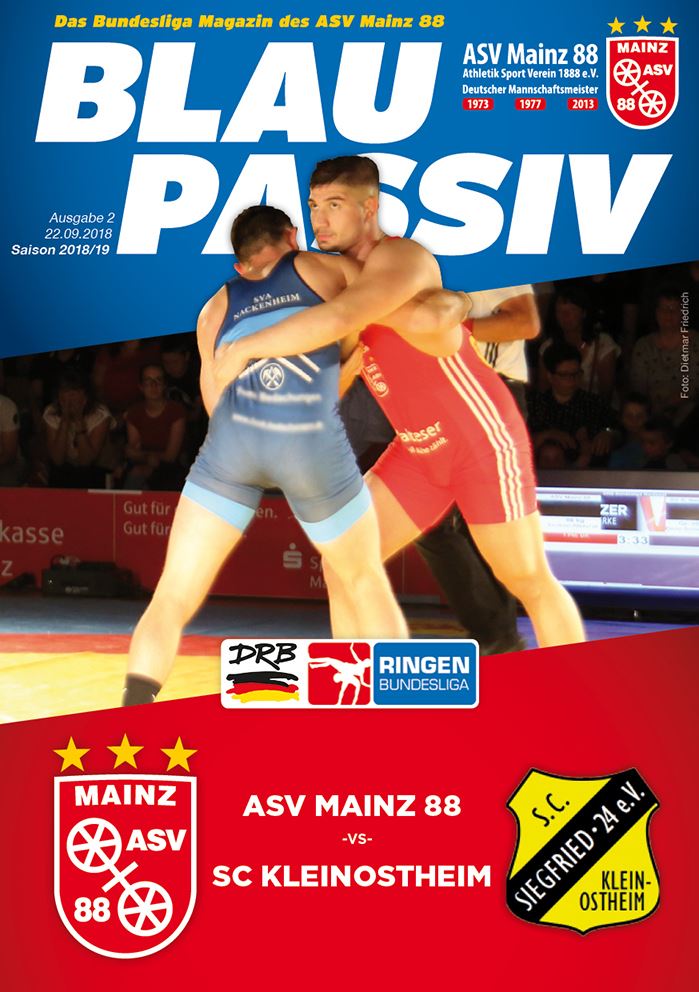 Titelseite: 22.09.2018 ASV Mainz 88 - SC Kleinostheim
