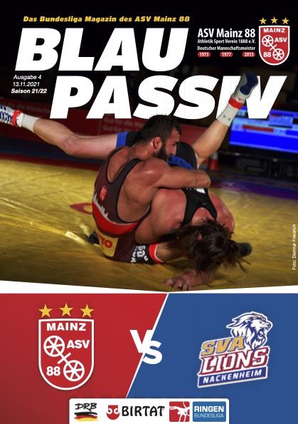 Titelseite: 13.11.2021 ASV Mainz 88 - SV A. Nackenheim