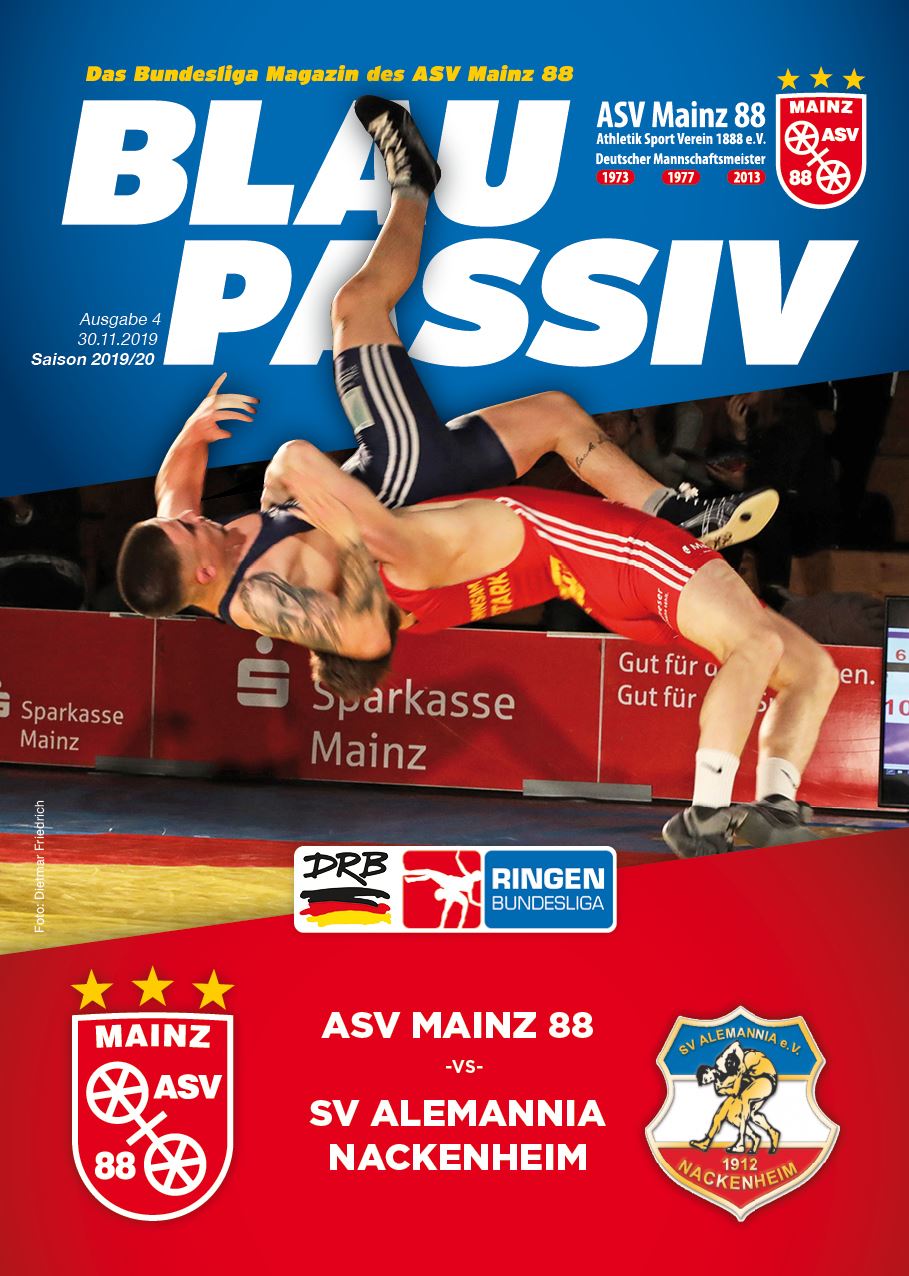 Titelseite: 30.11.2019 ASV Mainz 88 - SV A. Nackenheim