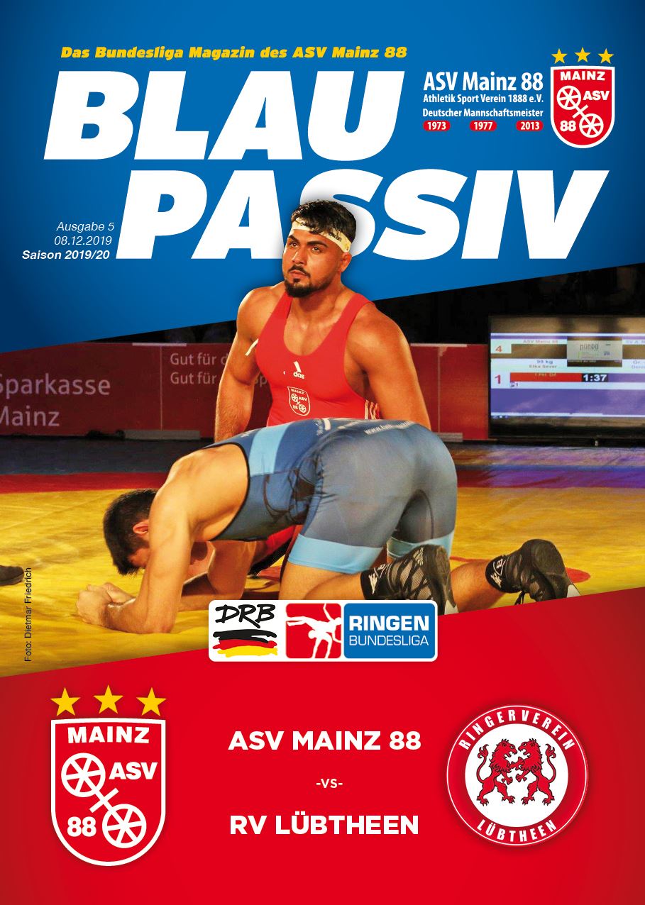 Titelseite: 08.12.2019 ASV Mainz 88 - RV Lübtheen