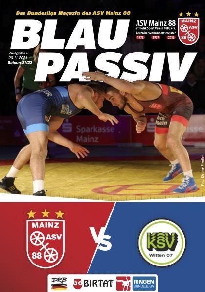 Titelseite: 20.11.2021 ASV Mainz 88 - KSV Witten 07