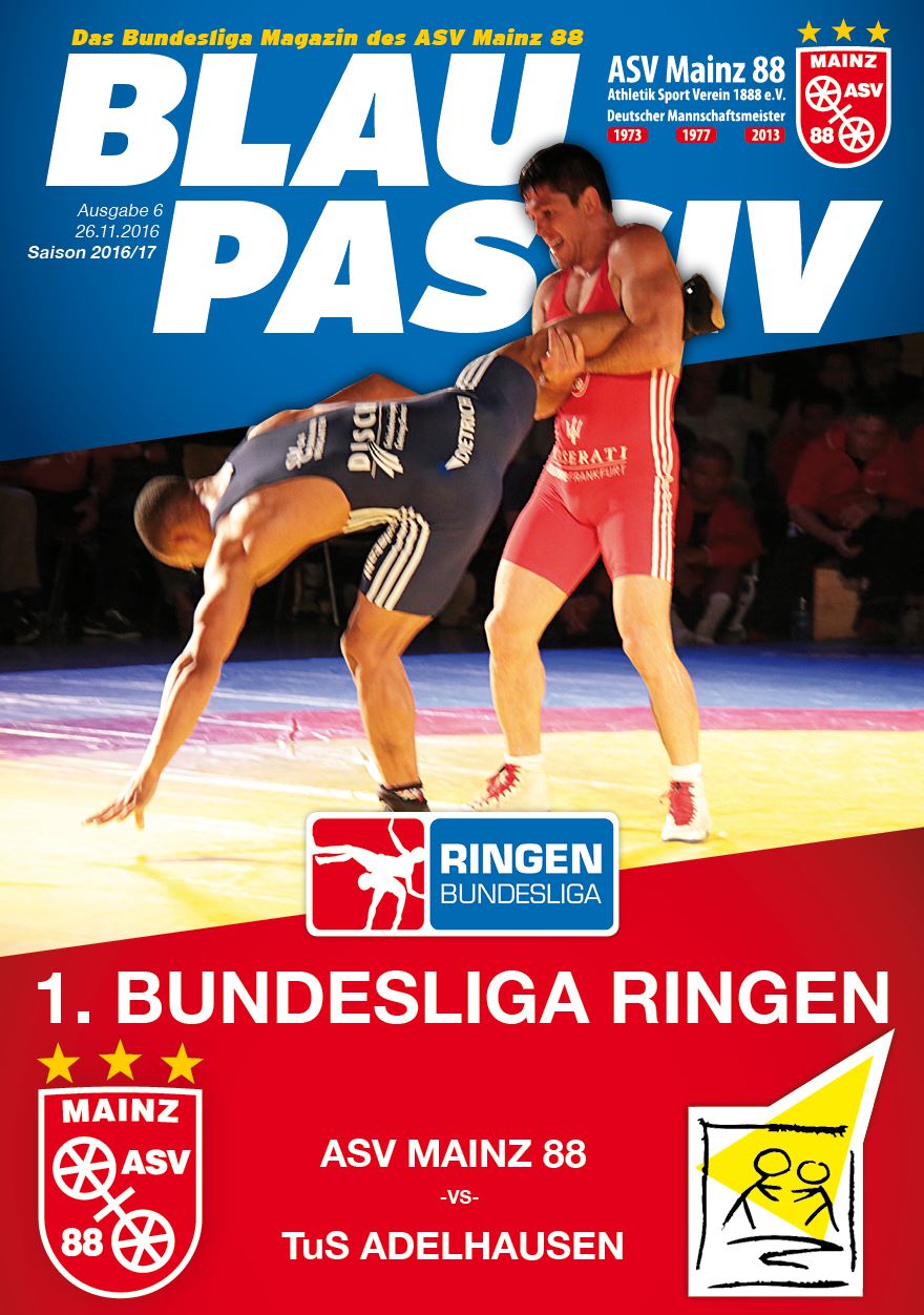 Titelseite: 26.11.2016 ASV Mainz 88 - TuS Adelhausen