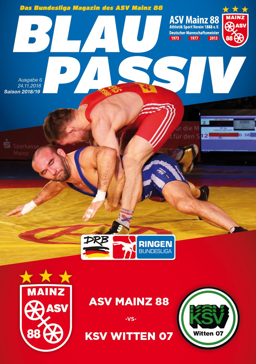 Titelseite: 24.11.2018 ASV Mainz 88 - KSV Witten