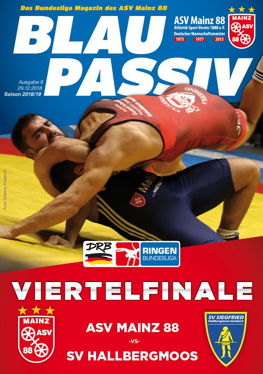 Titelseite: 29.12.2018 ASV Mainz 88 - SV Hallbergmoos
